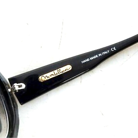 Mondelliani Italy Handmade Jackie O Butterfly Sunglasses Black White  MINT - Picture 6 of 15